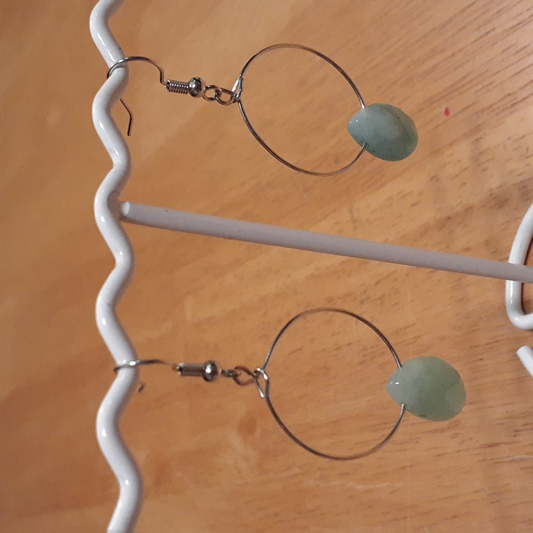 Nwot Chalcedony Gemstone Earrings Gg136